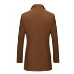 Mens Business Overcoat Thick Wool Blend Single Breasted Long Coat Available in Multiple Sizes Wholesale
