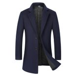 Mens Casual Overcoat Winter Warmth Suit Collar Design Cotton Blend Fabric Available in Multiple Sizes Wholesale