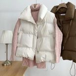 Womens Down Vest Jacket Stylish Stand Collar Sleeveless Design Autumn Winter Fashion