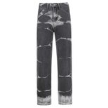 High Waist Tie Dye Straight Leg Jeans for Women Casual Street Style Available in S M L Wholesale Supply