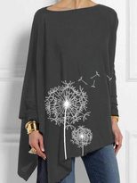 Plus Size Dandelion Print T Shirt Simple Design Comfortable Fabric Casual Style Available for Wholesale