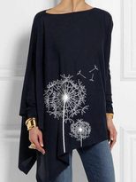 Plus Size Dandelion Print T Shirt Simple Design Comfortable Fabric Casual Style Available for Wholesale