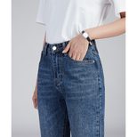 High Waist Distressed Straight Leg Jeans for Women Casual Loose Fit Spring Autumn Wear