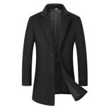 Mens Casual Overcoat Winter Warmth Suit Collar Design Cotton Blend Fabric Available in Multiple Sizes Wholesale