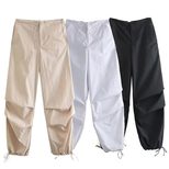 Womens High Waist Casual Jogger Pants Lightweight Breathable Fabric Spring Summer Style