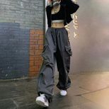 Casual Wide Leg Cargo Pants for Women Vintage Street Style Loose Fit Comfortable Fabric