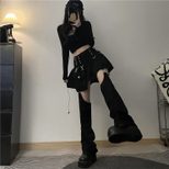 Pleated Denim Skirt with Removable Design for Women Summer Fashion Casual Streetwear
