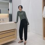 Womens Harem Pants Loose Fit Comfortable Fabric Casual Lounge Wear low MOQ fast shipping
