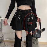 Pleated Denim Skirt with Removable Design for Women Summer Fashion Casual Streetwear