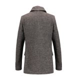 Mens Overcoat Solid Color Wool Blend Business Casual Style Long Length low MOQ custom packaging