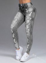 Womens Ripped Skinny Jeans Stretch Fabric Slim Fit Casual Wear Available in Multiple Sizes custom packaging