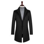 Mens Wool Blend Overcoat Single Breasted Long Length Lapel Collar Casual Style bulk order