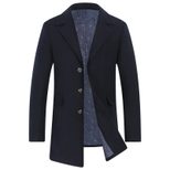Mens Wool Blend Overcoat Mid Length Suitable for Fall and Winter