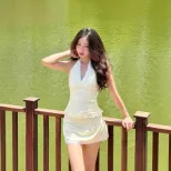 Dopamine V Neck Halter Top and Bodycon Skirt Set Winter Collection Stylish Casual Wear for Women OEM Available