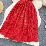 Sleeveless Lace Dress for Women Elegant A Line Silhouette Summer Evening Wear