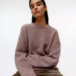 Womens Oversized Pullover Sweater Soft Thick Cashmere Blend Round Neck Long Sleeve Fall Winter Casual Wear Wholesale