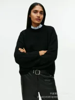 Womens Oversized Pullover Sweater Soft Thick Cashmere Blend Round Neck Long Sleeve Fall Winter Casual Wear Wholesale