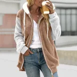 Plaid Loose Cardigan Fashionable Knit Sweater Cozy Fabric Stylish Design Perfect for Fall Winter Ready to Ship