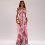 Tie Dye Backless Bodycon Dress for Women Summer Fashion Available in Pink Wholesale Sizes S to L factory direct