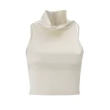 Womens Summer Two Piece Set Slim Fit Crop Top with High Neck and Embroidered Bodycon Skirt Casual Wear Wholesale