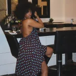 Backless Polka Dot Bodycon Dress for Women Summer Fashion Available in Brown Wholesale Sizes S to L