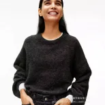 Womens Oversized Pullover Sweater Soft Thick Cashmere Blend Round Neck Long Sleeve Fall Winter Casual Wear Wholesale