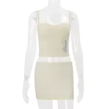Womens Summer Outfit Set Sexy Camisole Top and Low Waist Floral Bodycon Skirt Casual Fashion