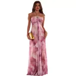 Tie Dye Backless Bodycon Dress for Women Summer Fashion Available in Pink Wholesale Sizes S to L factory direct