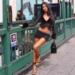 Lace Plush Long Sleeve Top and Sexy Mini Skirt Set Fashionable Street Style Autumn Winter Wholesale Available