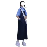 Denim Overall Dress for Women Loose Fit Mid Length Spring Autumn Casual Solid Color