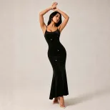 Halter Neck Bodycon Dress for Women Slim Fit Evening Party Wear Black in Multiple Sizes