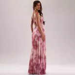 Tie Dye Backless Bodycon Dress for Women Summer Fashion Available in Pink Wholesale Sizes S to L factory direct