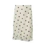 Womens Bodycon Midi Skirt Polka Dot Pattern Casual Summer Wear Available in Apricot Wholesale Sizes S M L