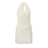 Dopamine V Neck Halter Top and Bodycon Skirt Set Winter Collection Stylish Casual Wear for Women OEM Available
