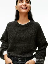 Womens Oversized Pullover Sweater Soft Thick Cashmere Blend Round Neck Long Sleeve Fall Winter Casual Wear Wholesale