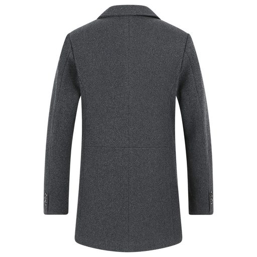 Mens Wool Blend Overcoat Mid Length Suitable for Fall and Winter