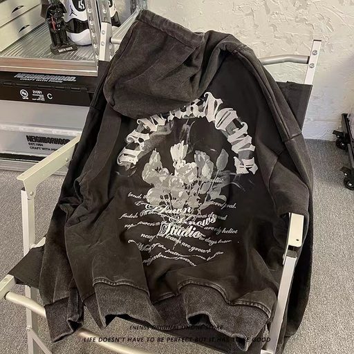 Vintage Style Oversized Hoodie Jacket with Fleece Lining for Women Casual Streetwear Available in Multiple Sizes Wholesale