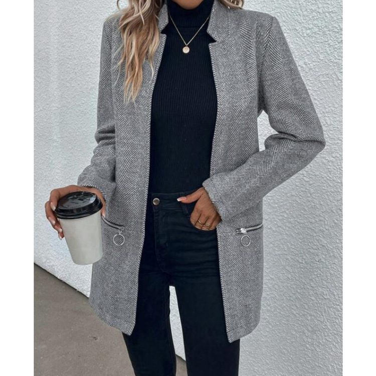 Wool Blend Long Coat for Women Stylish Winter Outerwear Available in Multiple Sizes Wholesale Supply